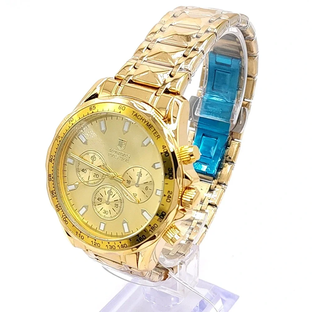 Invicta Montres Prestige MPW-0322 Men's Gold Sunburst Dial 45mm Watch New